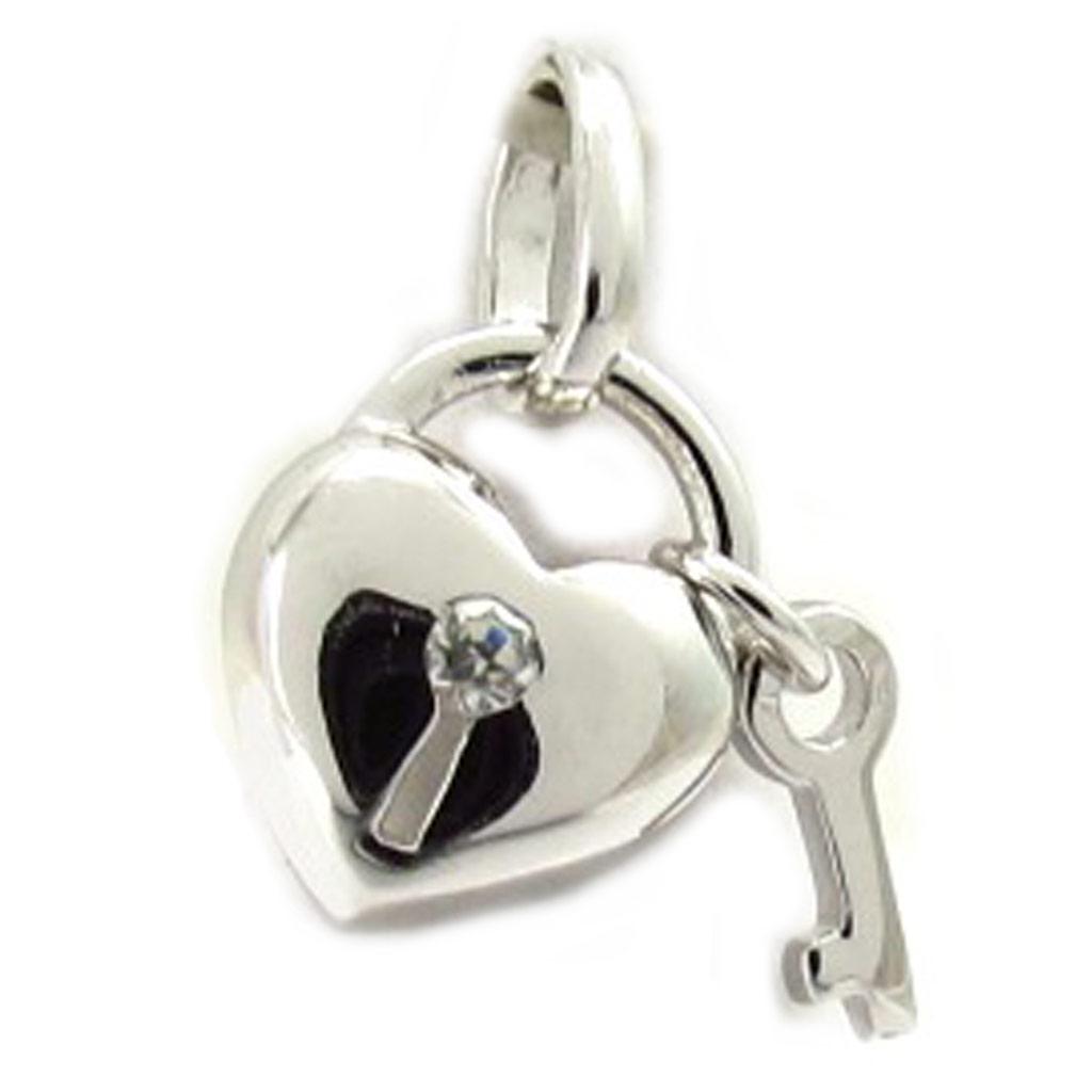 Les Trésors De Lily [K6489] - White 'Love' Silver Pendant