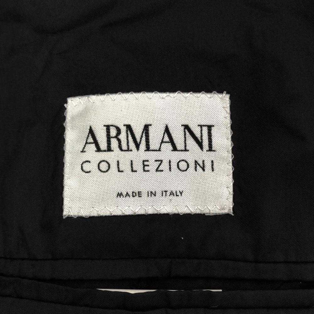 Armani Collezioni Garnitur Made in Italy z mieszanki wełny Czarny Męski Używany
