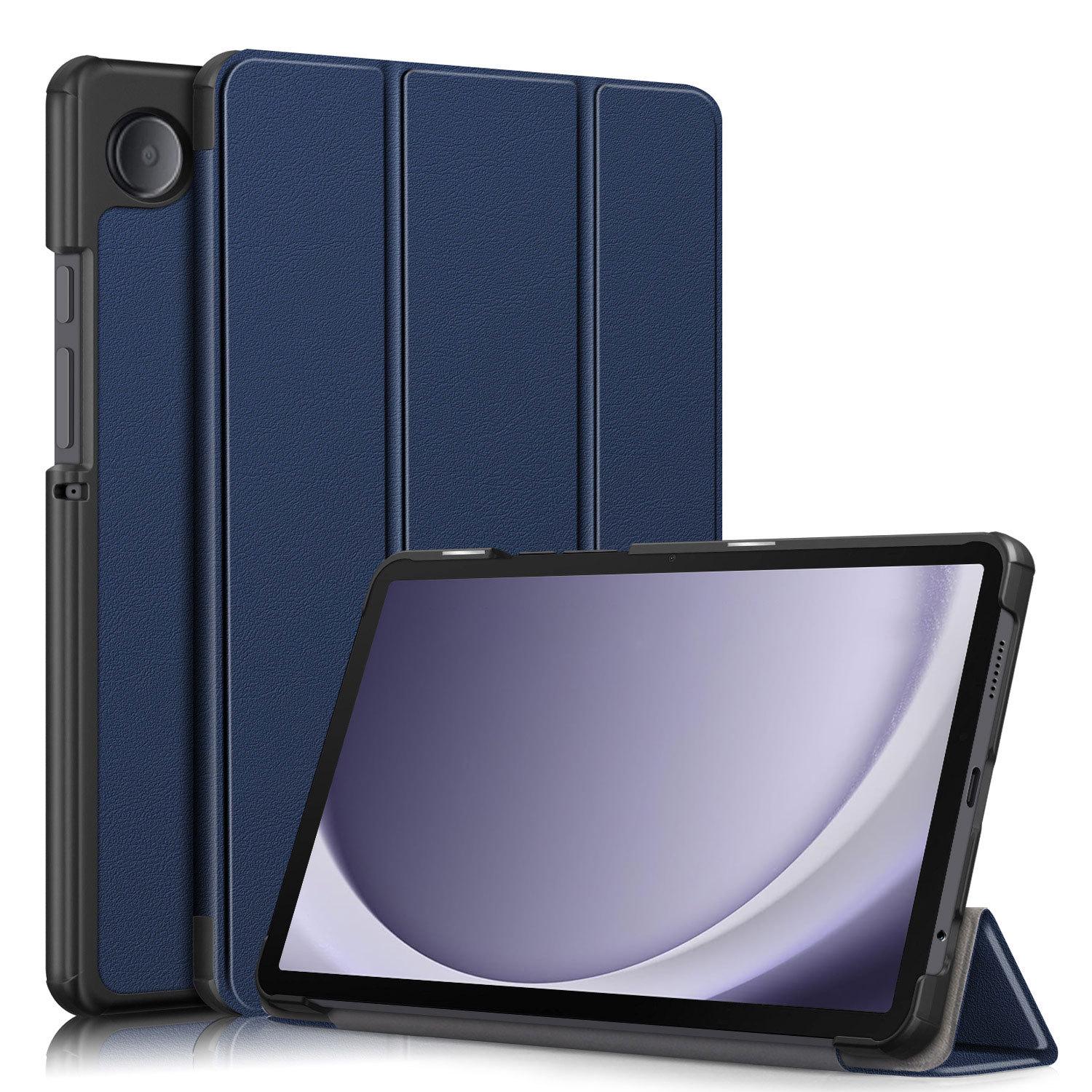 

2023 Samsung Tab A9 8.7-inch SM-X115 Кожаный чехол Тройная подставка-обложка 8.7-inch синий
