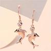 Korean Black Eye Dolphin Love Earrings: Trendy Temperament Studs