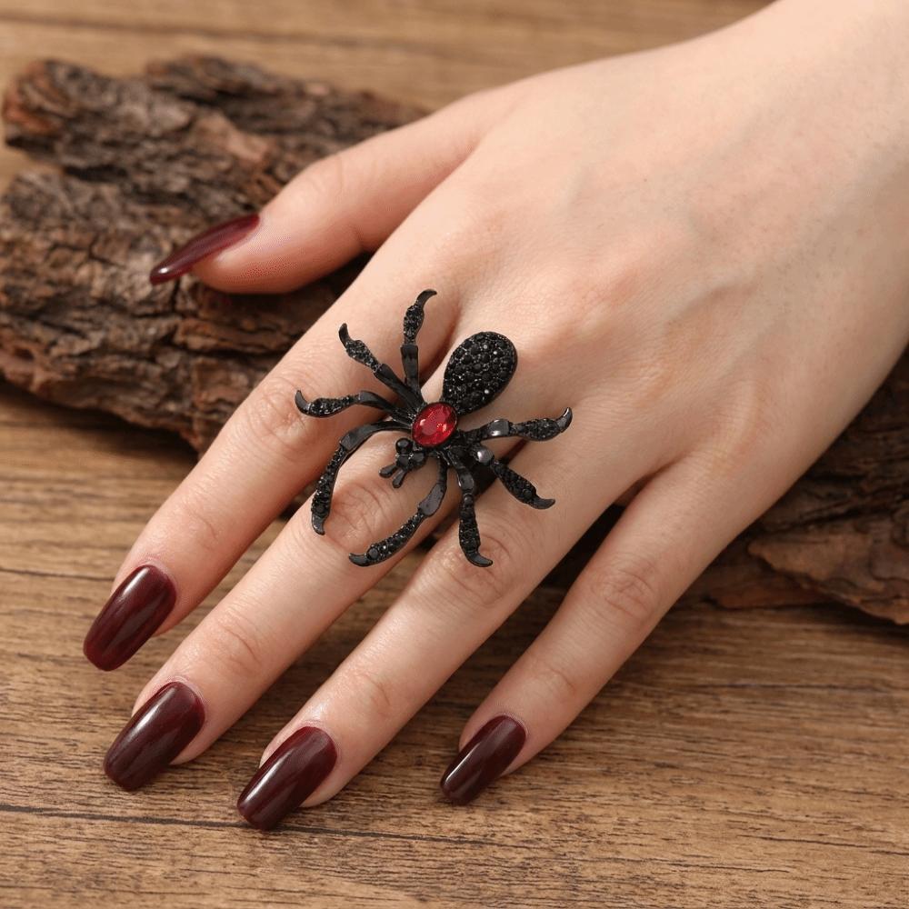 Insects Spider Ring Animal Finger Ring Hip Hop Open Ring  Men