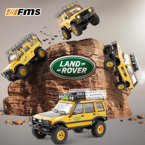 FMS 1/24 RC Crawler RTR FCX24M Land Rover Family Camel Trophy Edition Licensed RC Model 4WD RC Rock Truck 2.4GHz Hobby-Grade RC Car Model Mini Off-Roa