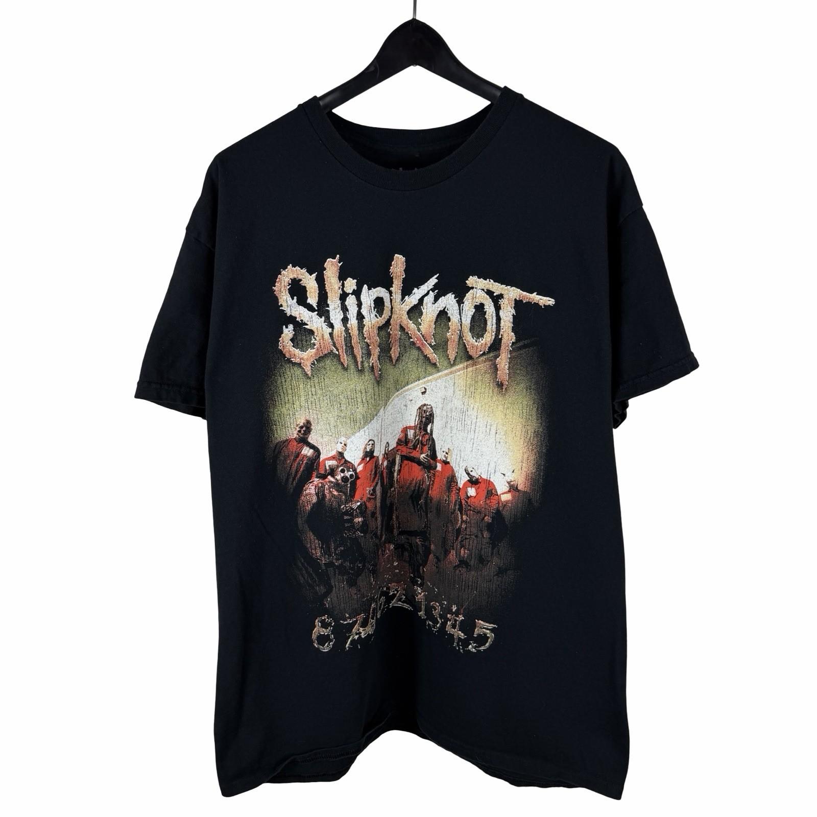 Mens 2024 Slipknot Tour Rock Metal Band Double Sided Graphic Shirt Size XL L