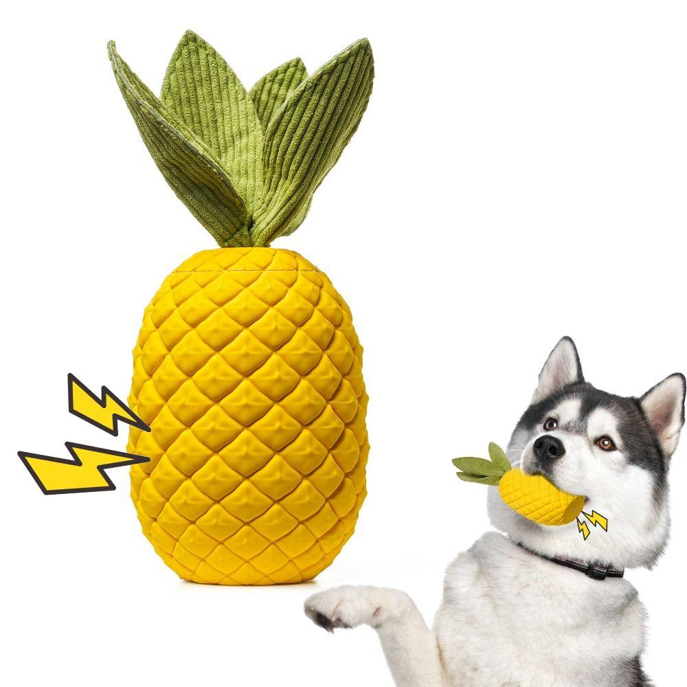 Interactive Pineapples Dog Puzzle Toy Wear-resistant Pet Training Toy Dog Chew Toy  Relieve Boredom