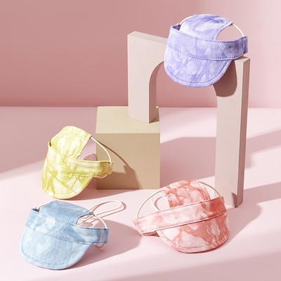 Psí klobouk Tie Dye Psí baseballová čepice Pet Opalovací klobouk Venkovní sportovní klobouk s otvory pro uši Nastavitelná čepice pro štěňata a psy pro malé psy a kočky