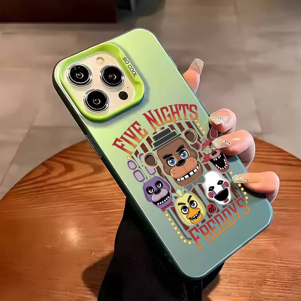 

F-Five Nights at Freddy s Phone Case For iPhone 17 16 15 14 13 12 11 Pro Max Plus Silver candy Matte Cover iPhone17promax