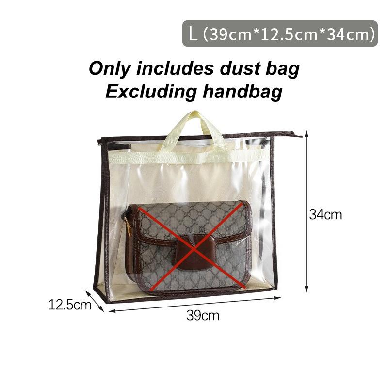 1Pcs Home Wardrobe Leather Bags Dust Bag Multifunctional Transparent Moisture-Proof Bag Breathable Hanging Protective Bag