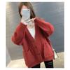 Lazy Wind Solid Color Fringe Sweater Jacket Women's Autumn Loose Single-breasted Knitted Cardigan