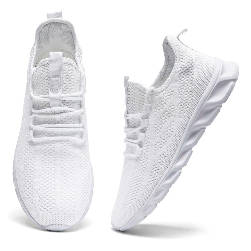 

мода Fujeak Мужская обувь Дышащие кроссовки Удобная классическая повседневная обувь Уличная обувь для бега и спорта Мужская обувь Tenis Masculino 46 белый