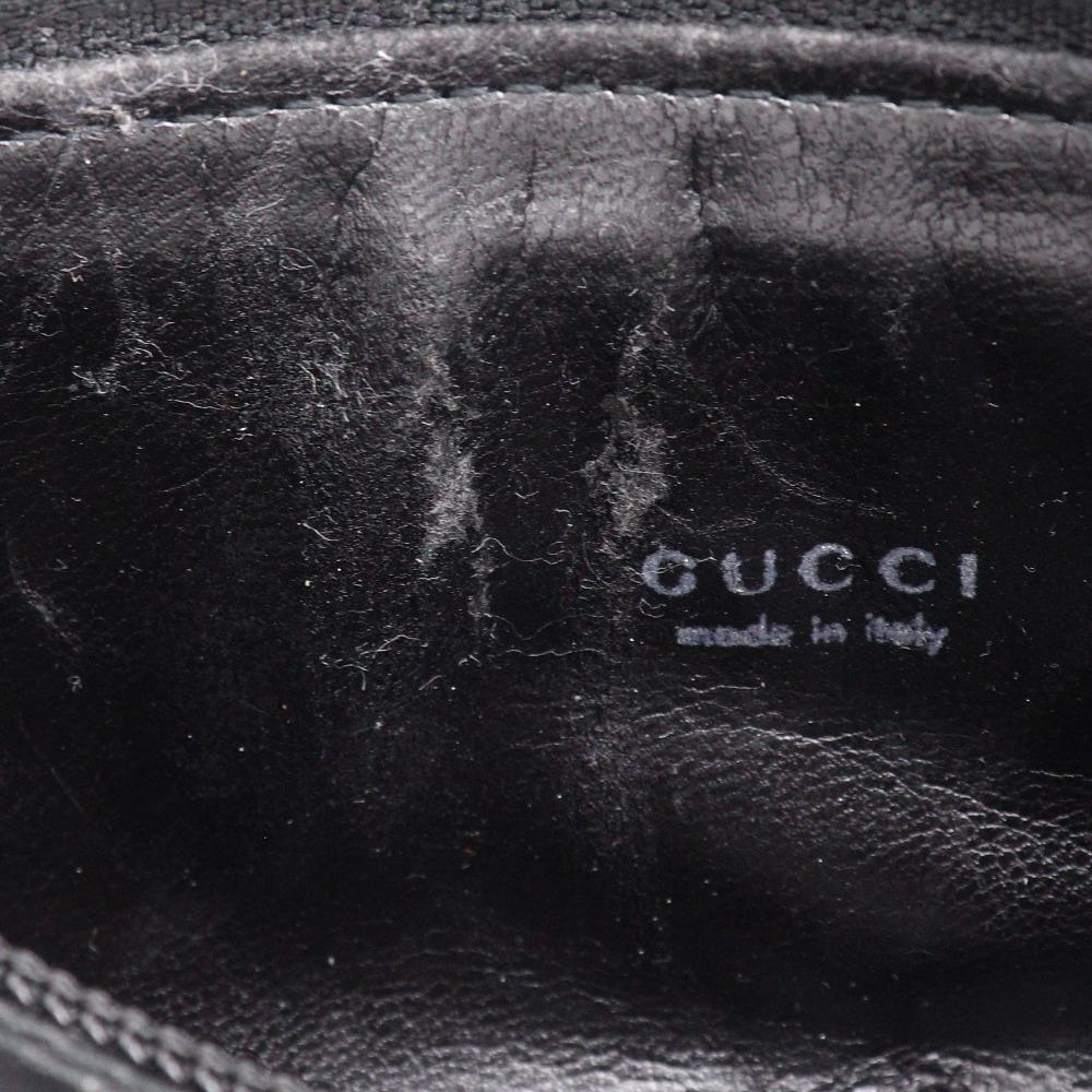 Gucci Bamboo Pouch Black Nylon Canvas Unisex Used