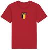 Belgium Flag Badge T-Shirt 2024, Adults Kids Baby Family, Football Euro Shipping