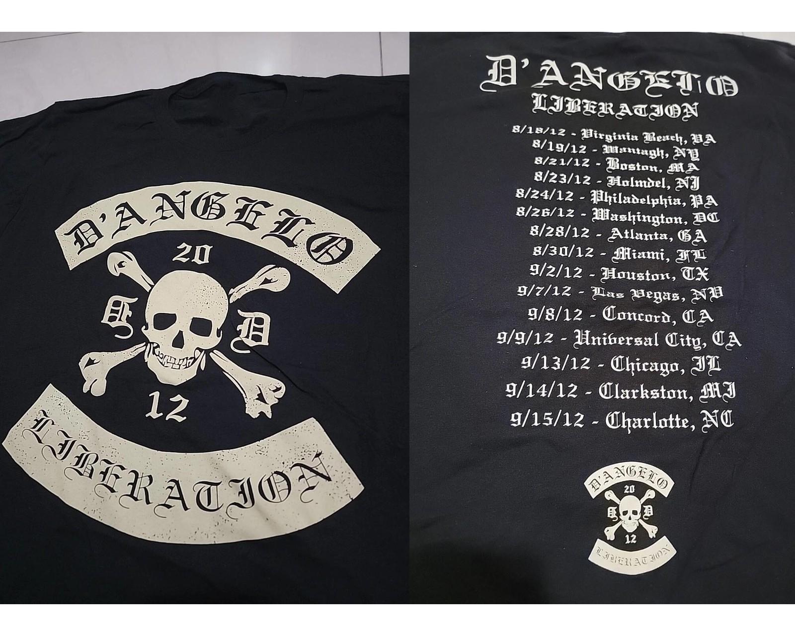 D angelo Liberation Tour Concert Skull T-Shirt 2 Sided S-5XL S