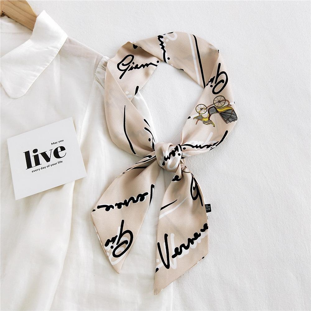 New Scarves Silk Scarves Women'S Spring And Autumn Season Long Decorative Professional Scarves Summer Thin Styles Paired With Shirts Stylish