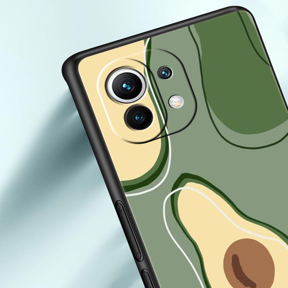 Cute Avocado Phone Case Cover for Xiaomi Mi 17 Pro Max 15 14 13 12 11 Ultra 15T 14T 13T 12T 11T Pro Lite Soft TPU Shell Fundas