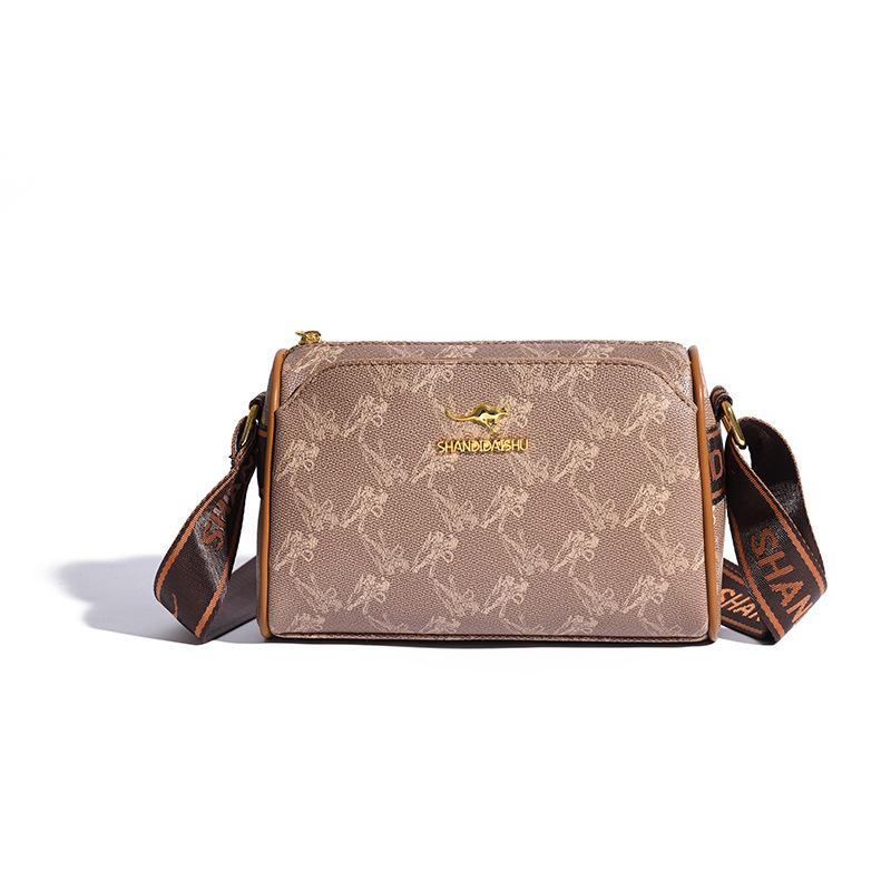 Summer New Bag Women's Fashion Simple Design Pillow Bag Retro Printing Large Capacity Shoulder Messenger Bag