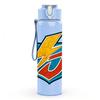 1PC Lightning Bolt Badge 750ml Color Plastic Sports Water Bottle Leakproof Flip Straw Lid Suitable for Sports Office Home Use