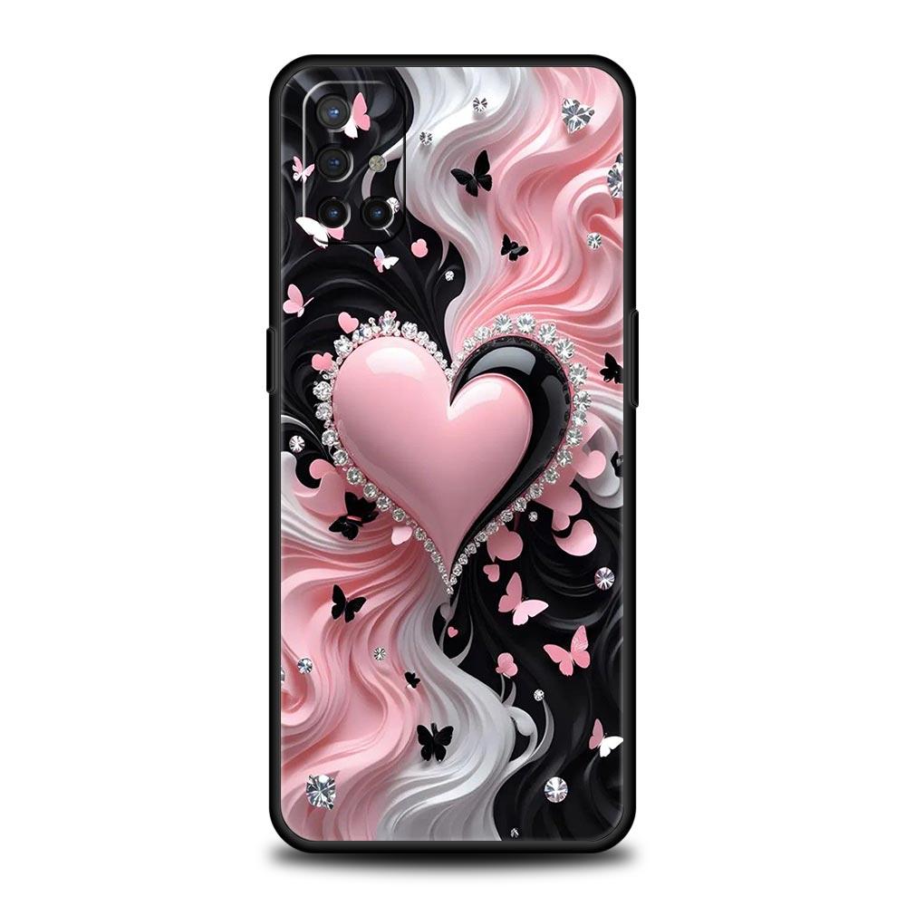 Phone Case For Oneplus 13R 13 12 10T 11 R10 Nord N100 N200 N10 9 9R CE 2 3 Z Pro Lite Soft TPU Cover Colored Love Heart Printed