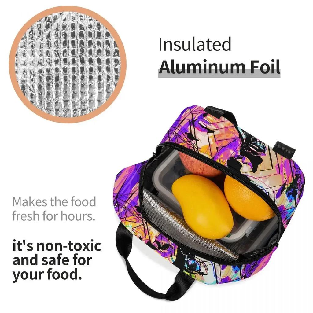 Cute Audrey Hepburn Insulated Lunch Bag for Women Office Cooler Thermal Food Box Tote Portable Lunch Boxes Container