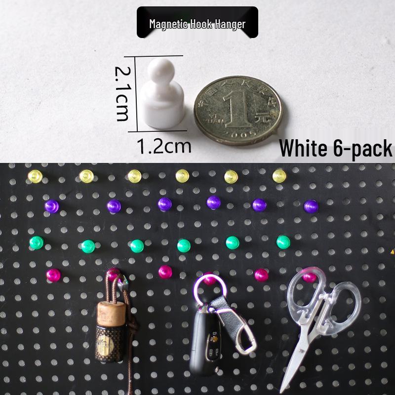 Pegboard Wall Organizer with Hooks - No-Drill Storage Rack for Entryway or Study Room.