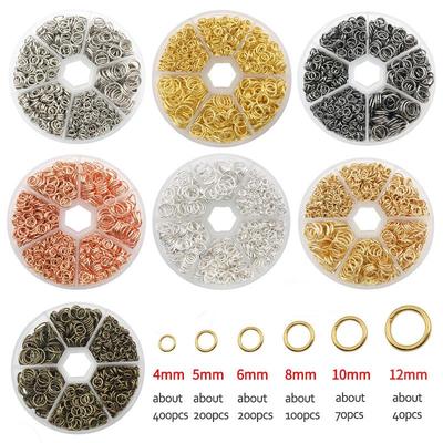 DIY Single Loop Open Jump Ring - Iron Jewelry Ring for Earrings & Accessories (Boxed)