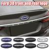 Badge ABS 3D Letter Emblem Sticker Front Hood & Rear Trunk Tailgate For Ford Fiesta Ranger Mondeo Focus Escape Kuga Edge