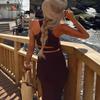 Women Casual Solid Color Sleeveless Cropped Top Slit Midi Skirt Two Piece Set