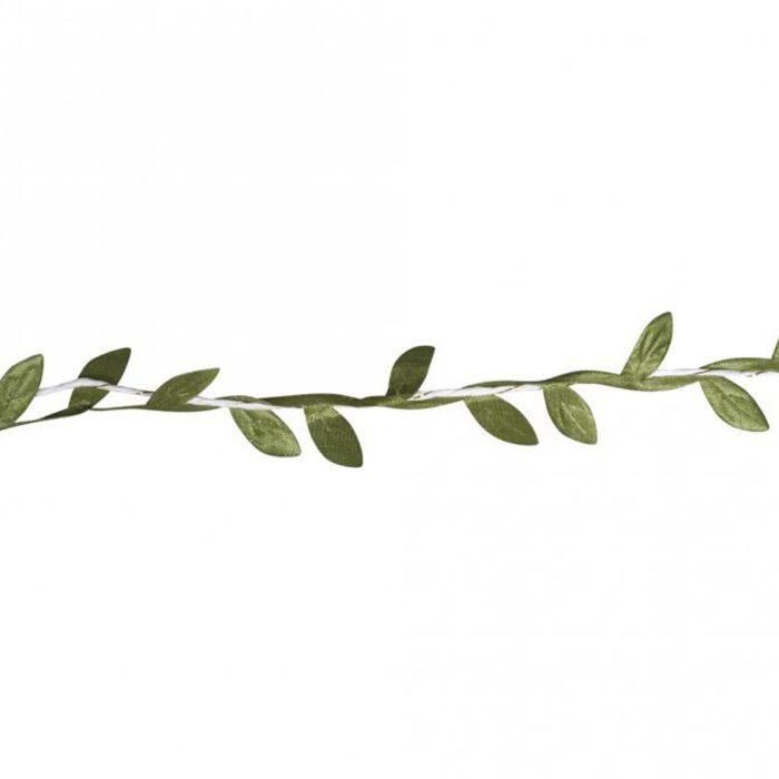 3 guirlandes de feuilles vertes en papier 2 m