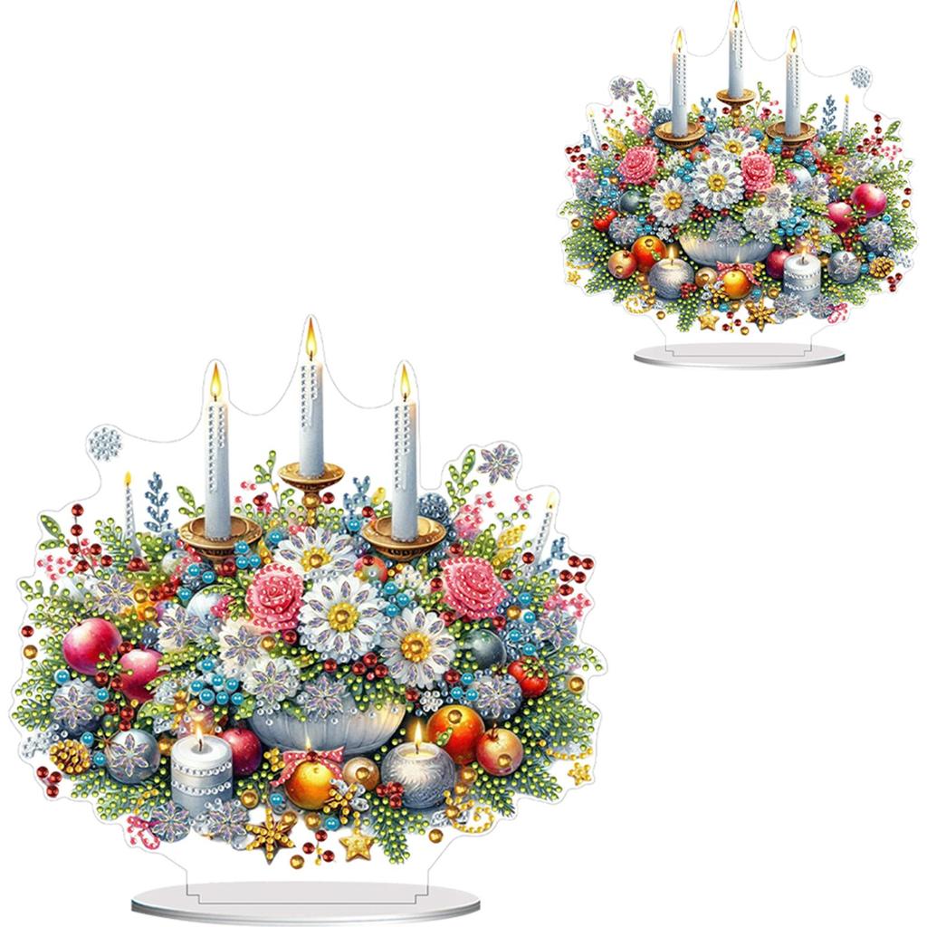 Acryl 2D Flachdruck DIY Tischplatte Diamantmalerei Ornamente Sets Diamantmalerei Schreibtischdekorationen Schlafzimmer Tischdekoration