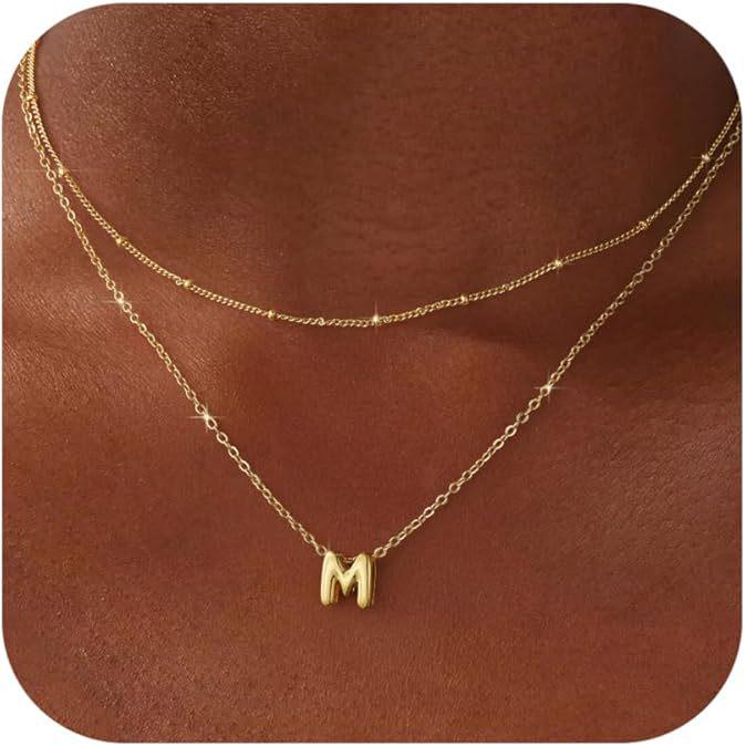 Trendy 26-Letter Pendant Layered Necklace: Elegant Women's Statement Clavicle Chain
