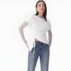 Levis SS25 Commuting Minimalist Solid Color Short Sleeve Regular T-Shirt Women Tops White 002YT-0000