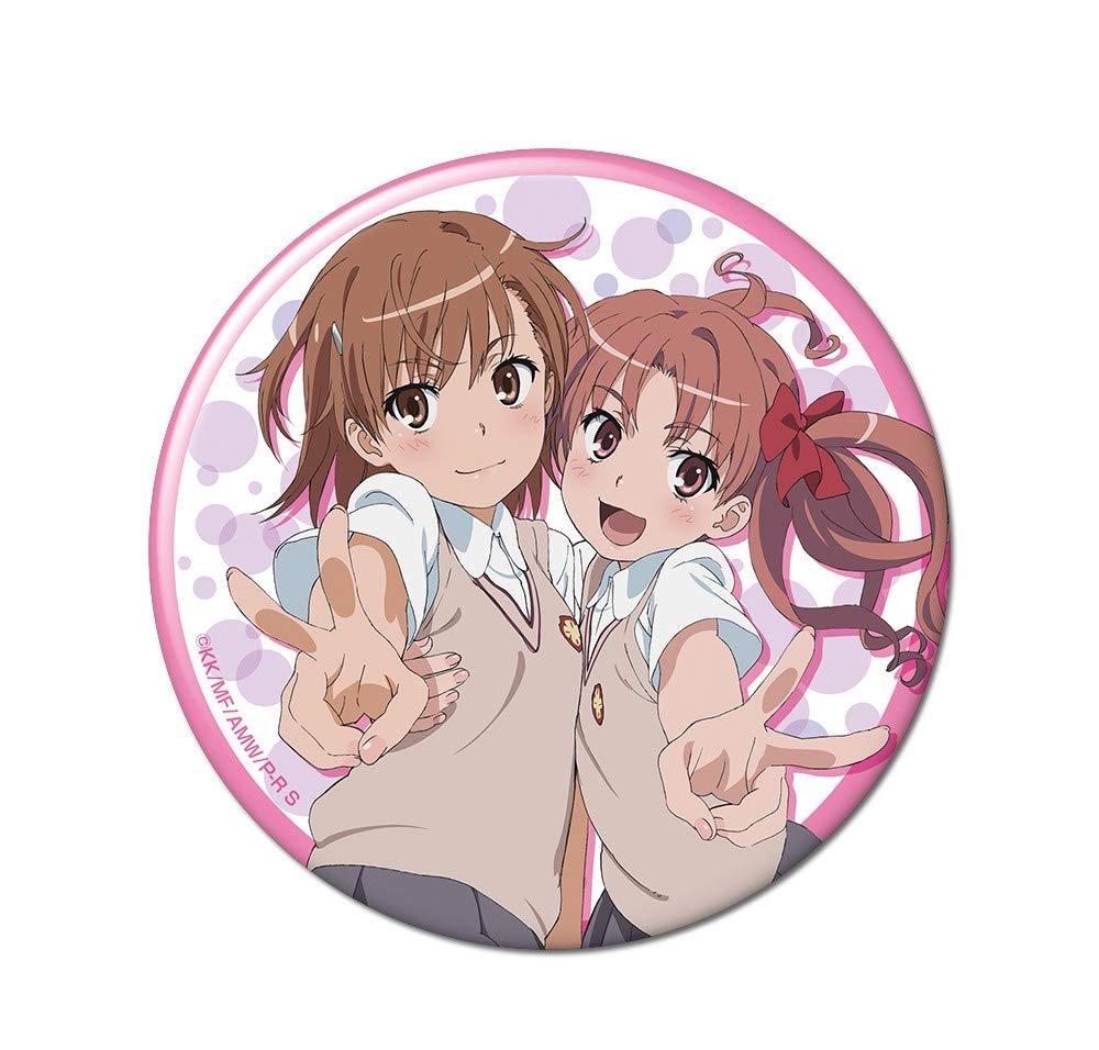 A Certain Scientific Railgun S Can Badge Design 05 (Misaka Mikoto & Shirai Kuroko)