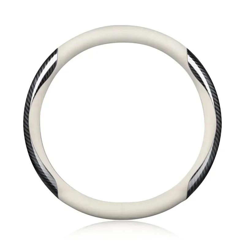 

Car carbon fiber steering wheel cover leather PU anti slip For DS SPIRIT DS3 DS4 DS4S DS5 5LS DS6 WILD RUBIS E-Tense DIVINEDS