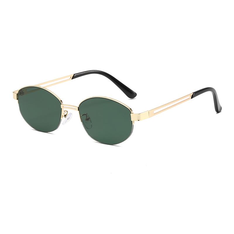 2025 Trendy Semi-Rimless Eyebrow Frame Glasses with Clear Gold Thread for Men and Women