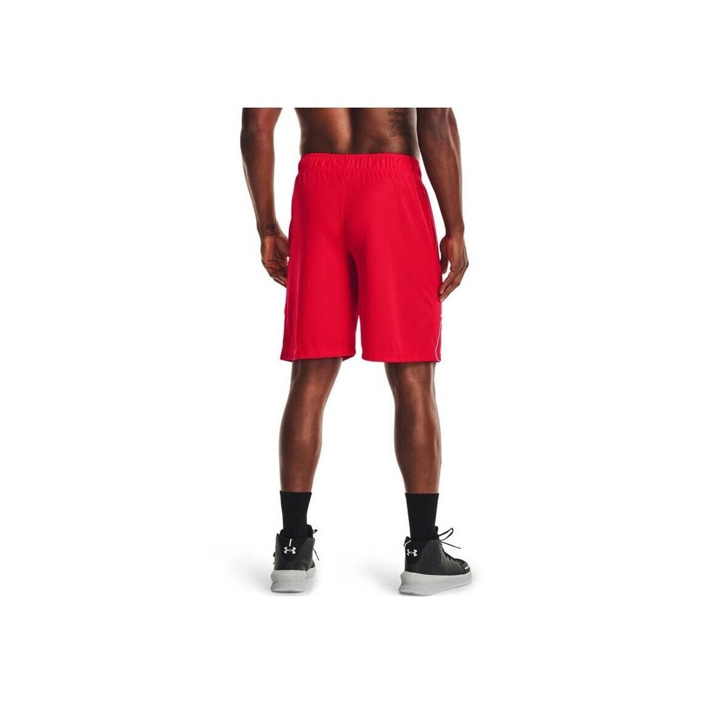 Under Armour Baseline Speed Logo Print Elastic Waist Basketball Loose Fit Shorts Men Shorts Red 1361905-600