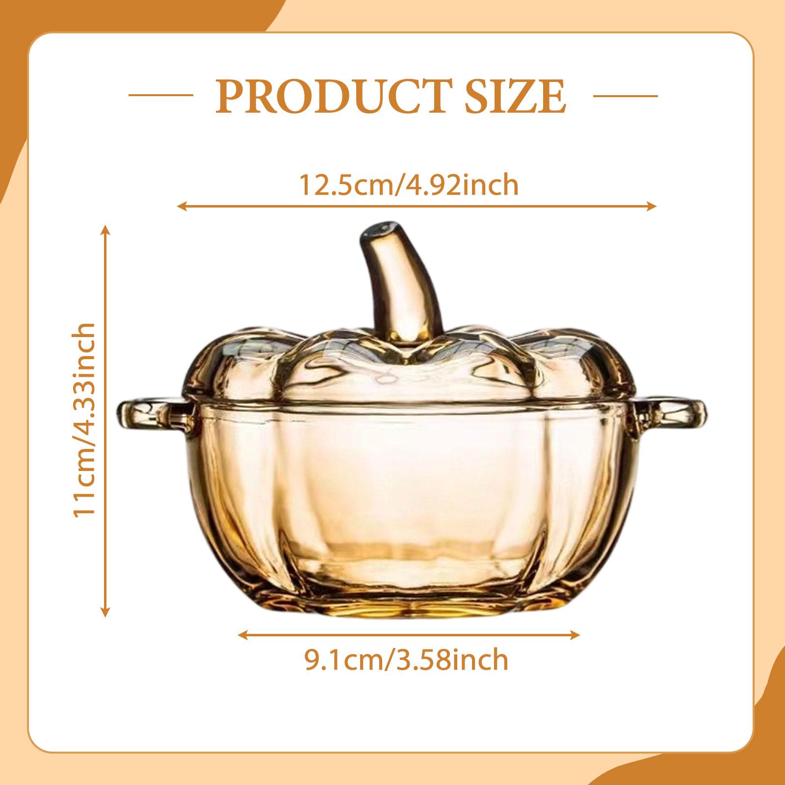 

Glass Candy Dish with Lid Snack Container Storage Decorative Candy Jar Bowl for Home Decoration Fall Party Centerpiece Wedding бурштин