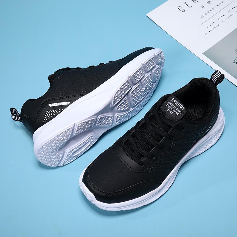 Fashion New Autumn And Winter Women's Shoes Leather Outdoor Sports Casual Shoes Large Size Sports Shoes Versatile Student Running Shoes
