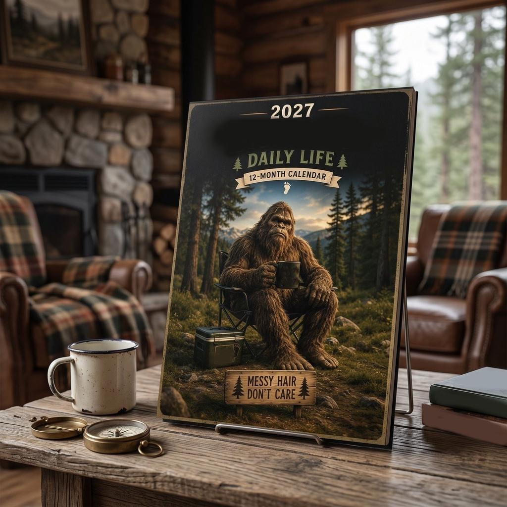 2027 Daily Life Calendar Monthly Wall Calendar with Funny Scenes for Cryptozoology Enthusiasts