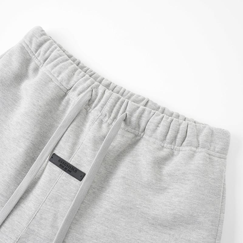 E855 Fear Of God Essentials Letter Sweat Shorts Unisex Oversized Cotton Drawstring Elastic Waist Streetwear Casual Sports Shorts