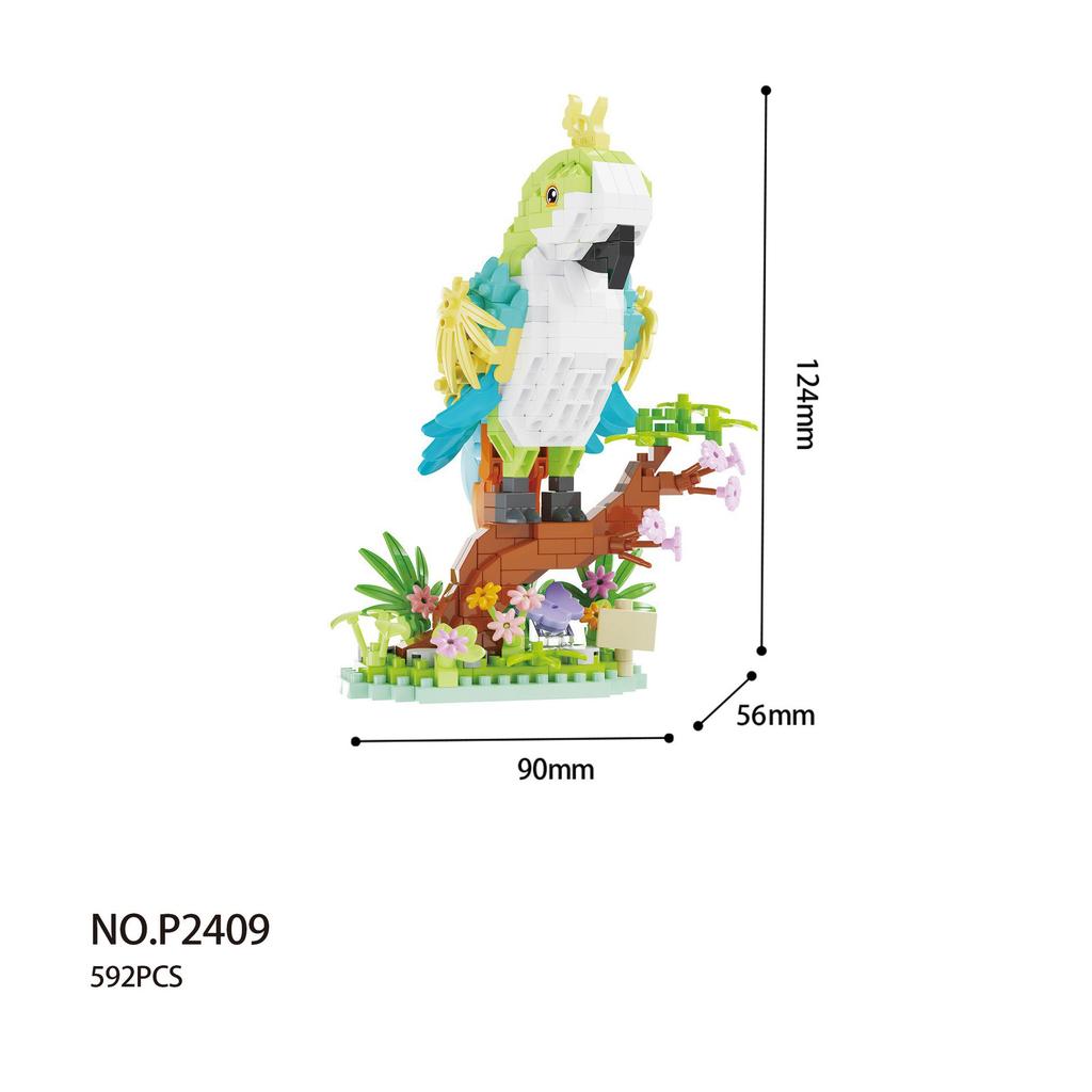 Lovely Building Brick Birds Nanobricks Parrot Magpie Seagull Eagle Micro Diamond Block Model Educational Toy For Kids Gifts