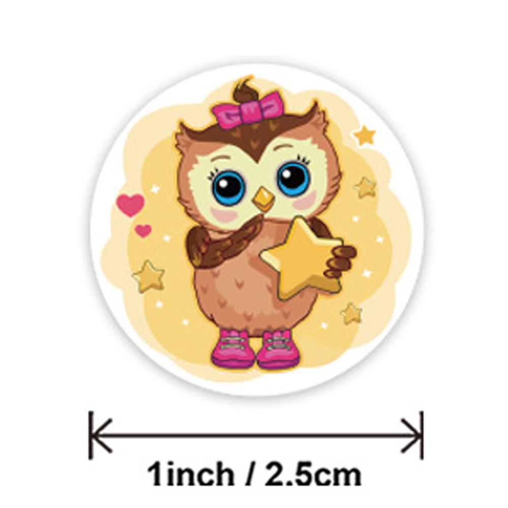 100-500pcs owl Sticker Cute Animals Sticker for Kids Classic Toy Decoration School Teacher Supplies Encouragement Sticker