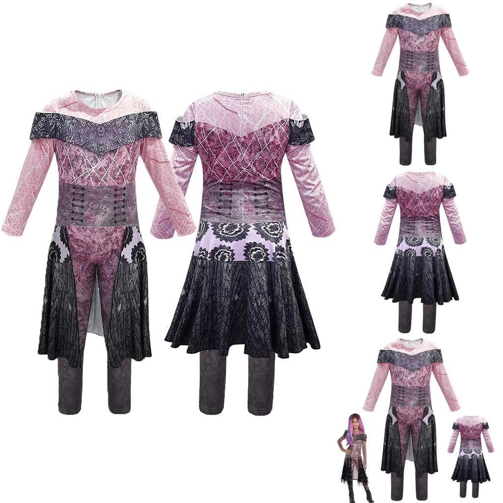 Soft Acetate Fiber Descendants 3 Evil Audrey Girls Jumpsuit Costume For Halloween Fun