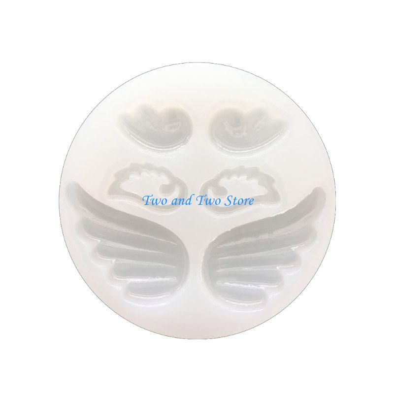 HX6F Angel Evil Wings Pendant Resin Casting Mold Silicone Mold Jewelry Making Tools