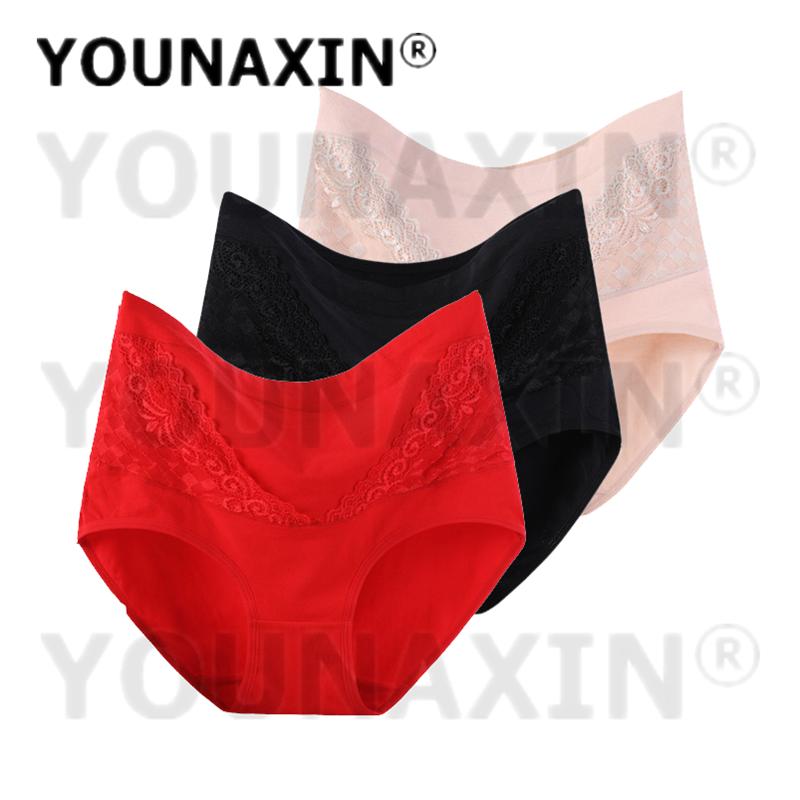 3 Pieces Plus Size Briefs Women's Lingerie Cotton Undies Underwear Breathable Panties Underpants L XL 2XL 3XL 4XL Fit 40-100kg