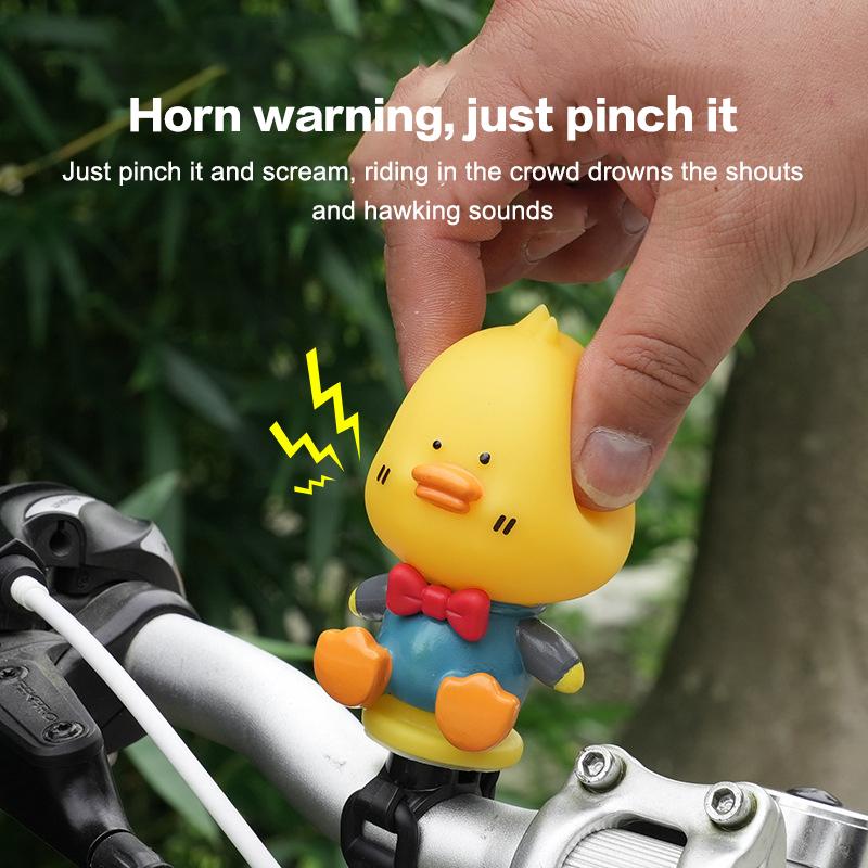 1 Piece Cartoon Bike Horn Outdoor Squeeze Bike Horn Clearly Sound Bells For Childrens Kid Scooter Kid Bike Bells