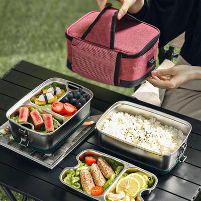 Food Warmer Thermal Bag Meals Reheating with Zipper Lunch Box for Picnic Working Camping
