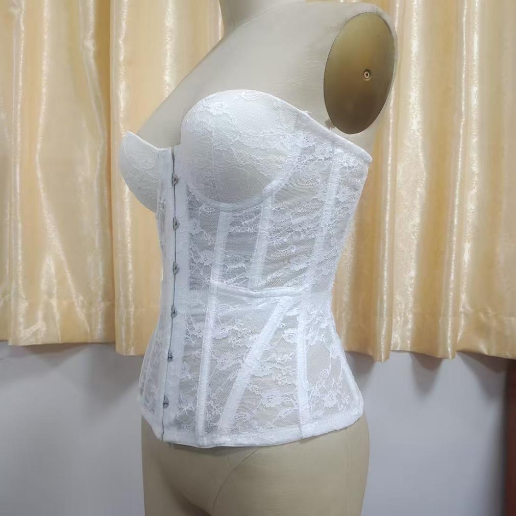 Women Sexy Lace Corset Shapewear Waist Cincher Wedding Dress Base Lingerie
