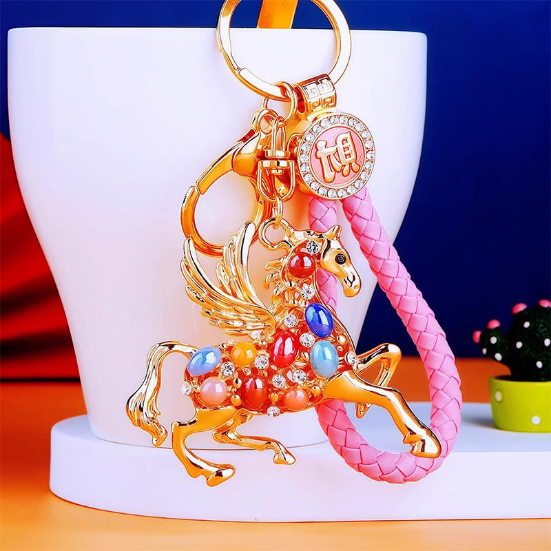 Pony Car Keychain Bag Pendant Metal Keychain Year Of The Horse