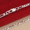 Noble New Arrive Silver Flat Sideways Chain Bracelet Necklace Set For Women Man Fashion Party Wedding Jewelry Gifts Accessories
