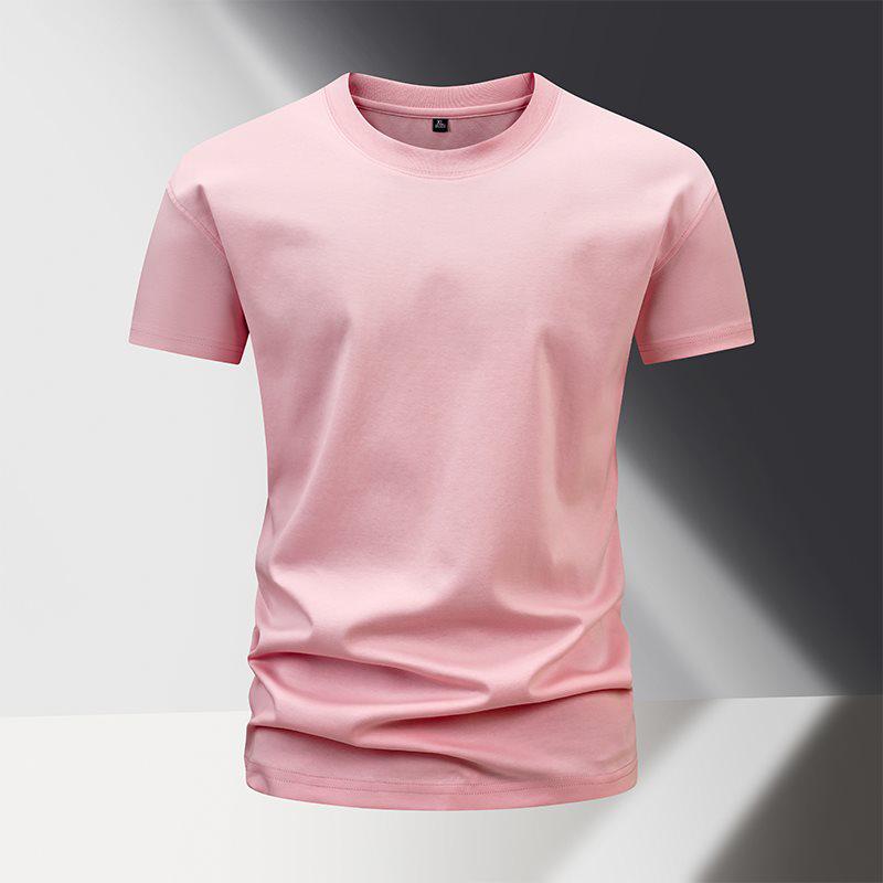 Men's Crew Neck 2026 Summer Casual Heavyweight Merc Cotton Slim Fit T-Shirt