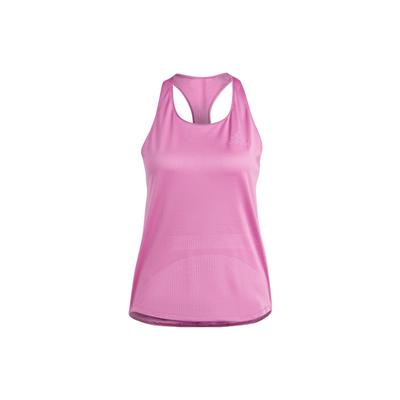 Logo Print Round Neck Sports Tank Top Women Tops Pink HK7138